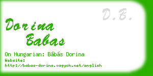 dorina babas business card